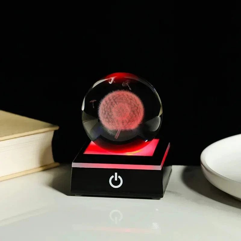 Crystal Ball Night Lights Glowing Planet Galaxy Astronaut 3D Moon Table Lamp USB Atmosphere Lamp Tabletop Decorations Kids Gifts - FastZen