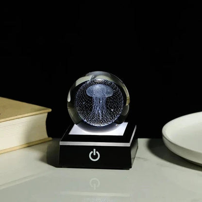 Crystal Ball Night Lights Glowing Planet Galaxy Astronaut 3D Moon Table Lamp USB Atmosphere Lamp Tabletop Decorations Kids Gifts - FastZen
