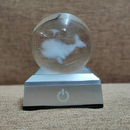 Crystal Ball Night Lights Glowing Planet Galaxy Astronaut 3D Moon Table Lamp USB Atmosphere Lamp Tabletop Decorations Kids Gifts - FastZen