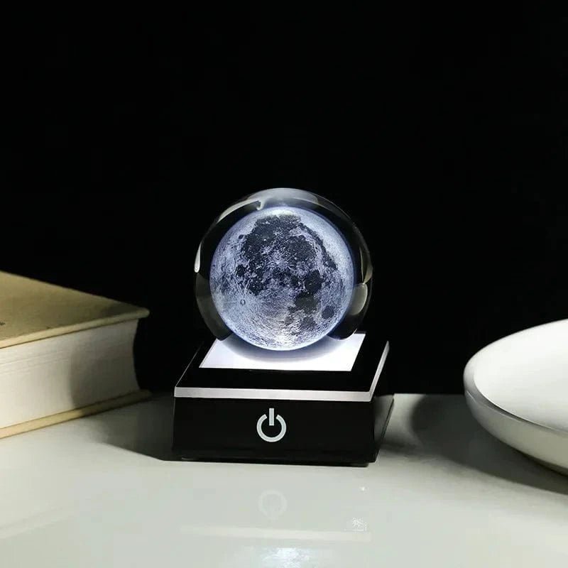 Crystal Ball Night Lights Glowing Planet Galaxy Astronaut 3D Moon Table Lamp USB Atmosphere Lamp Tabletop Decorations Kids Gifts - FastZen