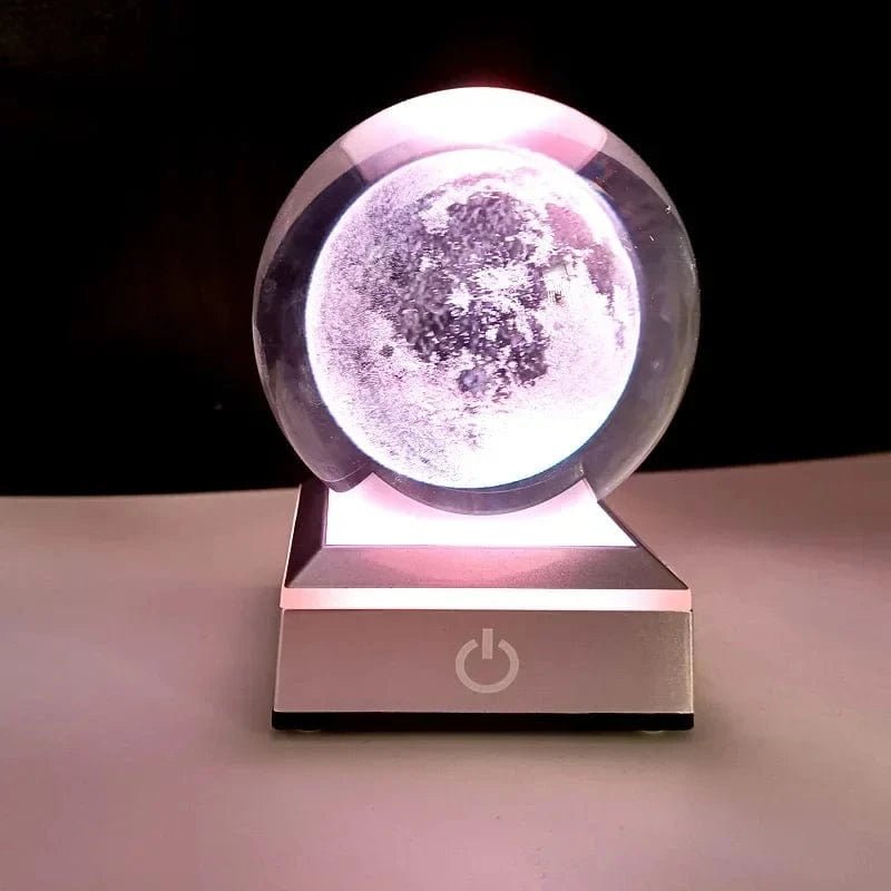 Crystal Ball Night Lights Glowing Planet Galaxy Astronaut 3D Moon Table Lamp USB Atmosphere Lamp Tabletop Decorations Kids Gifts - FastZen
