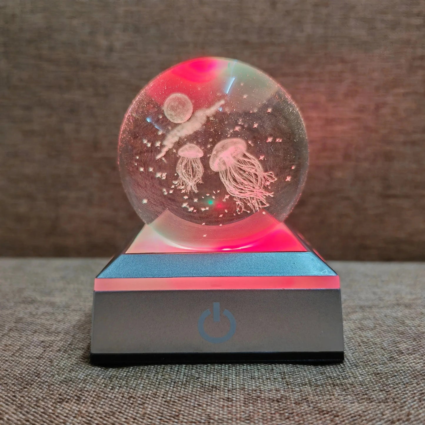 Crystal Ball Night Lights Glowing Planet Galaxy Astronaut 3D Moon Table Lamp USB Atmosphere Lamp Tabletop Decorations Kids Gifts - FastZen