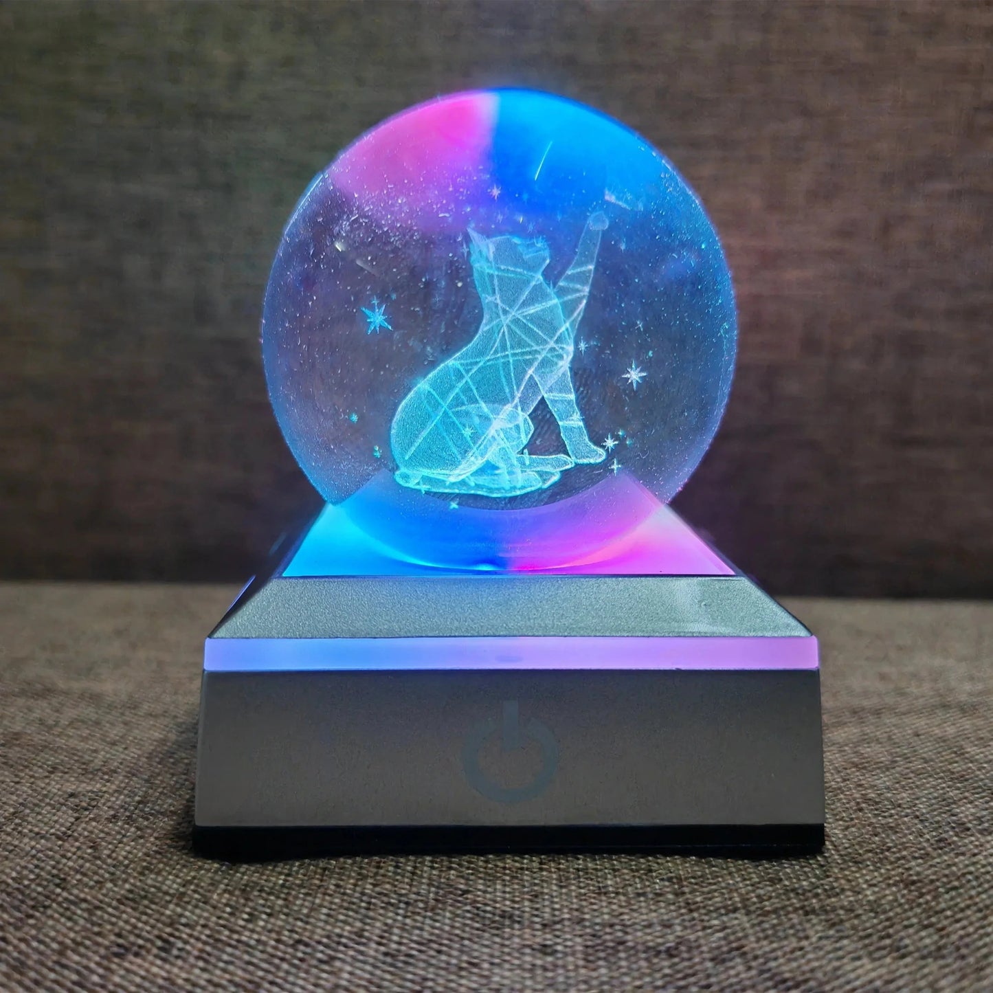 Crystal Ball Night Lights Glowing Planet Galaxy Astronaut 3D Moon Table Lamp USB Atmosphere Lamp Tabletop Decorations Kids Gifts - FastZen
