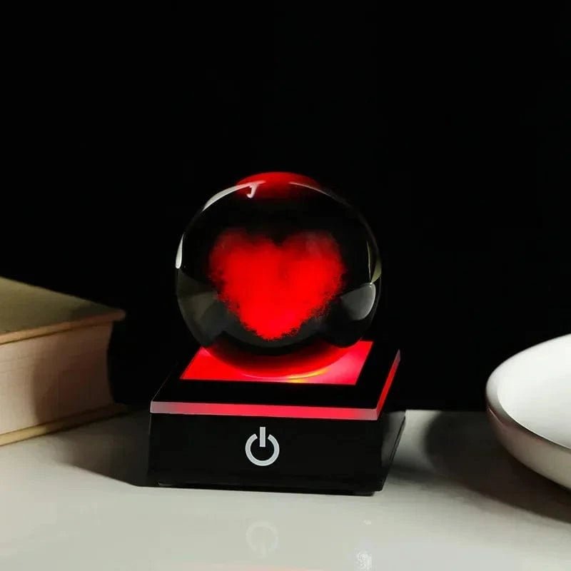 Crystal Ball Night Lights Glowing Planet Galaxy Astronaut 3D Moon Table Lamp USB Atmosphere Lamp Tabletop Decorations Kids Gifts - FastZen