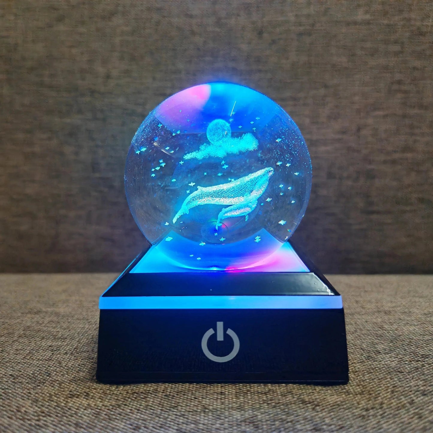 Crystal Ball Night Lights Glowing Planet Galaxy Astronaut 3D Moon Table Lamp USB Atmosphere Lamp Tabletop Decorations Kids Gifts - FastZen