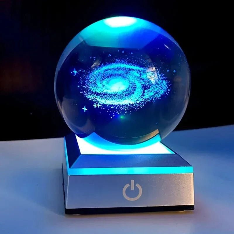 Crystal Ball Night Lights Glowing Planet Galaxy Astronaut 3D Moon Table Lamp USB Atmosphere Lamp Tabletop Decorations Kids Gifts - FastZen
