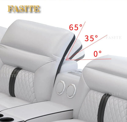 Custom Multifunction Blackleather Sofa, Lazyboy Recliners, Modern Leather Sofa Furniture on sale - FastZen
