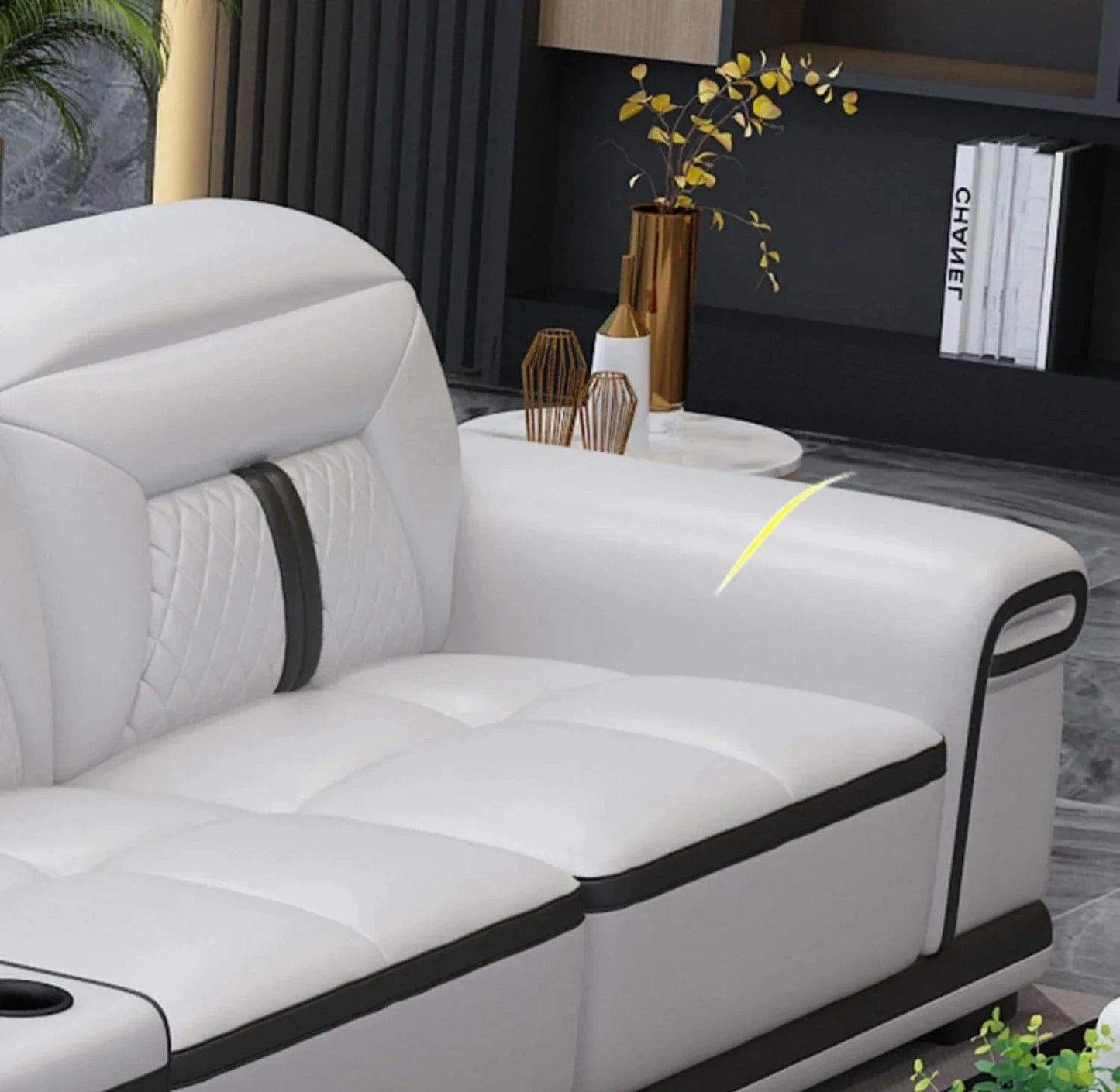 Custom Multifunction Blackleather Sofa, Lazyboy Recliners, Modern Leather Sofa Furniture on sale - FastZen