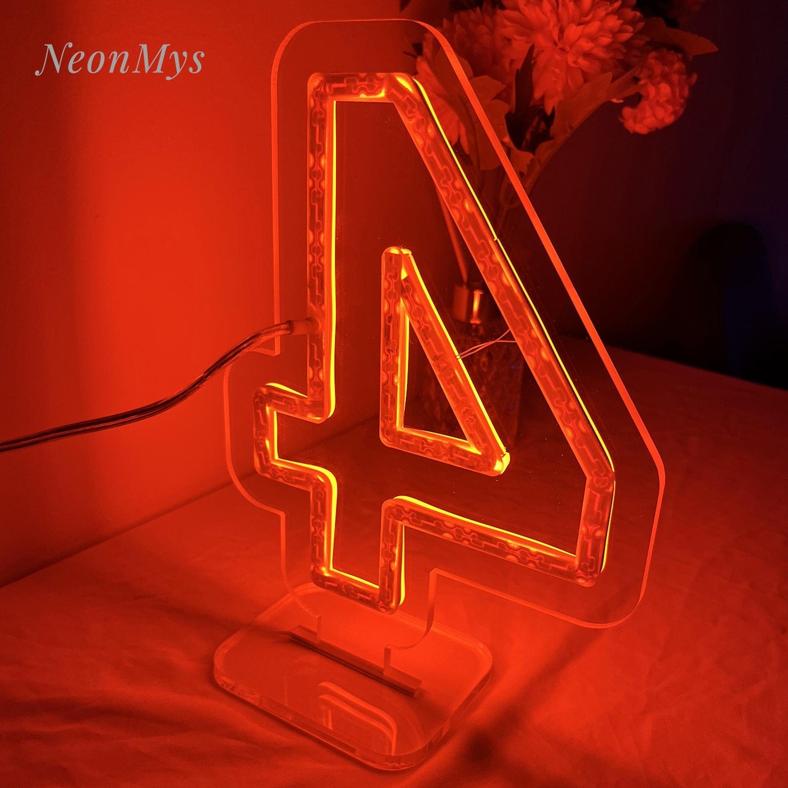Custom Neon Number Light (0–9) – LED Wall Hanging Sign for Business, Parties &amp; Home Décor (20cm) - FastZen