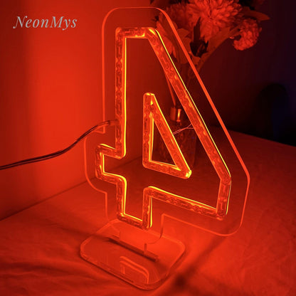 Custom Neon Number Light (0–9) – LED Wall Hanging Sign for Business, Parties &amp; Home Décor (20cm) - FastZen