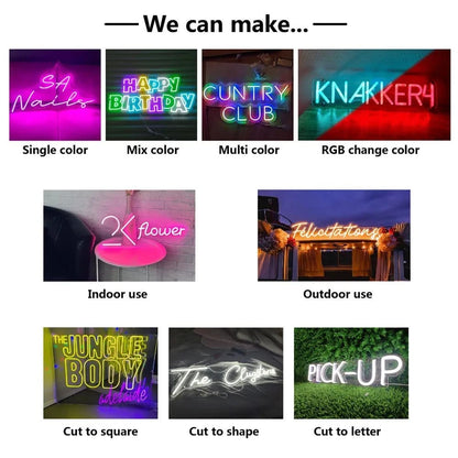Customizable Personalized LED Neon Sign – Aesthetic Room &amp; Event Decor - FastZen