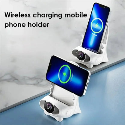 Desktop Vertical Holder Magnetic Wireless Charger Mobile Phone Stand Unique Mini Chair Shape Tablet Phone Fast Charging Station - FastZen