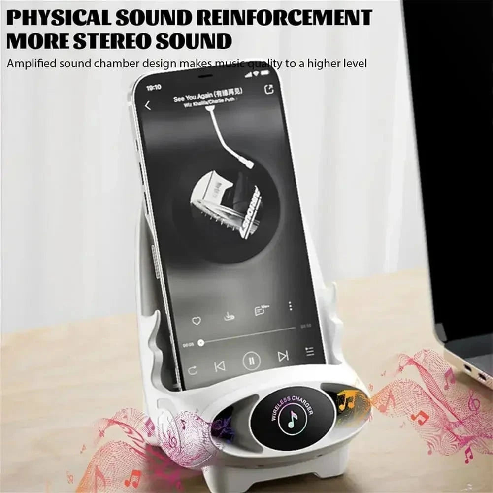 Desktop Vertical Holder Magnetic Wireless Charger Mobile Phone Stand Unique Mini Chair Shape Tablet Phone Fast Charging Station - FastZen