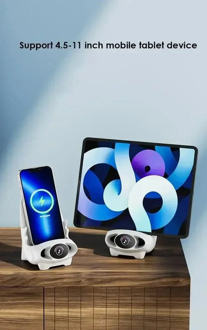 Desktop Vertical Holder Magnetic Wireless Charger Mobile Phone Stand Unique Mini Chair Shape Tablet Phone Fast Charging Station - FastZen