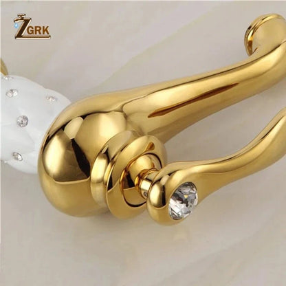 Diamond Gold Bathroom Faucet – Single Handle Mixer Tap - FastZen