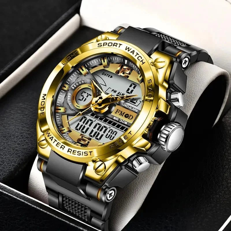 Digital Men Steel Military Wristwatch LED Quartz ClockSport Watch Male Big Watches Men Relogios Masculino - FastZen