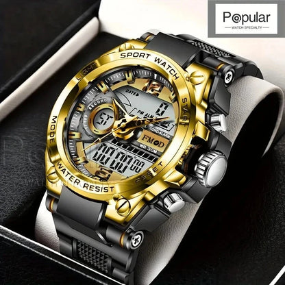 Digital Men Steel Military Wristwatch LED Quartz ClockSport Watch Male Big Watches Men Relogios Masculino - FastZen