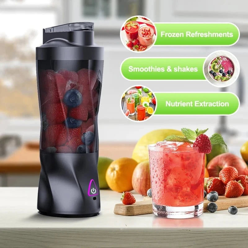 Electric Portable Juicer – 700ML USB Rechargeable Blender for Fresh Juices, Smoothies & Shakes - FastZen