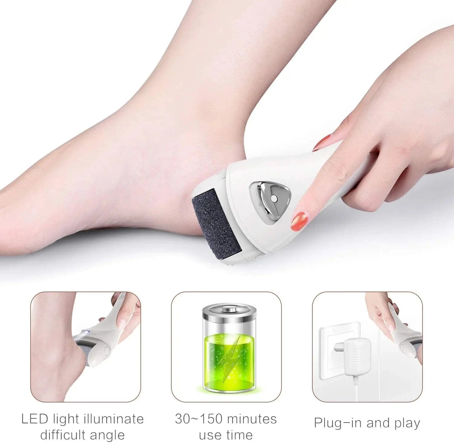 Electric Rechargeable Foot Callus Remover – Waterproof Pedicure Tool for Smooth & Soft Feet - FastZen