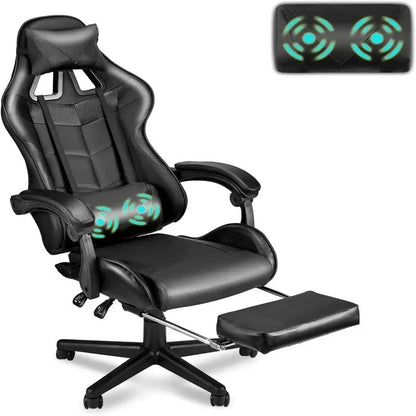 Ergonomic Gaming Chair with Footrest, Adjustable Home Office PC Chair, Comfortable Computer Chair with Headrest - FastZen