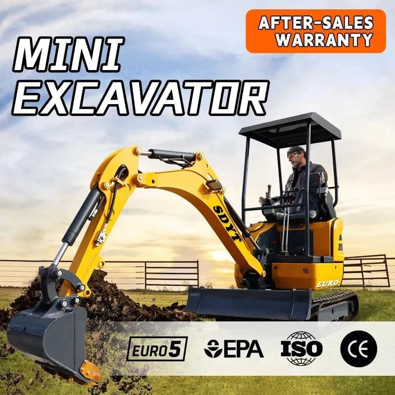 Factory Price Small Excavator 1.2 Ton Of Small Digger EPA Euro 5 Engine Customized Orchard Small Excavator Cheap Price - FastZen