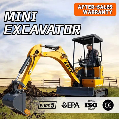 Factory Price Small Excavator 1.2 Ton Of Small Digger EPA Euro 5 Engine Customized Orchard Small Excavator Cheap Price - FastZen
