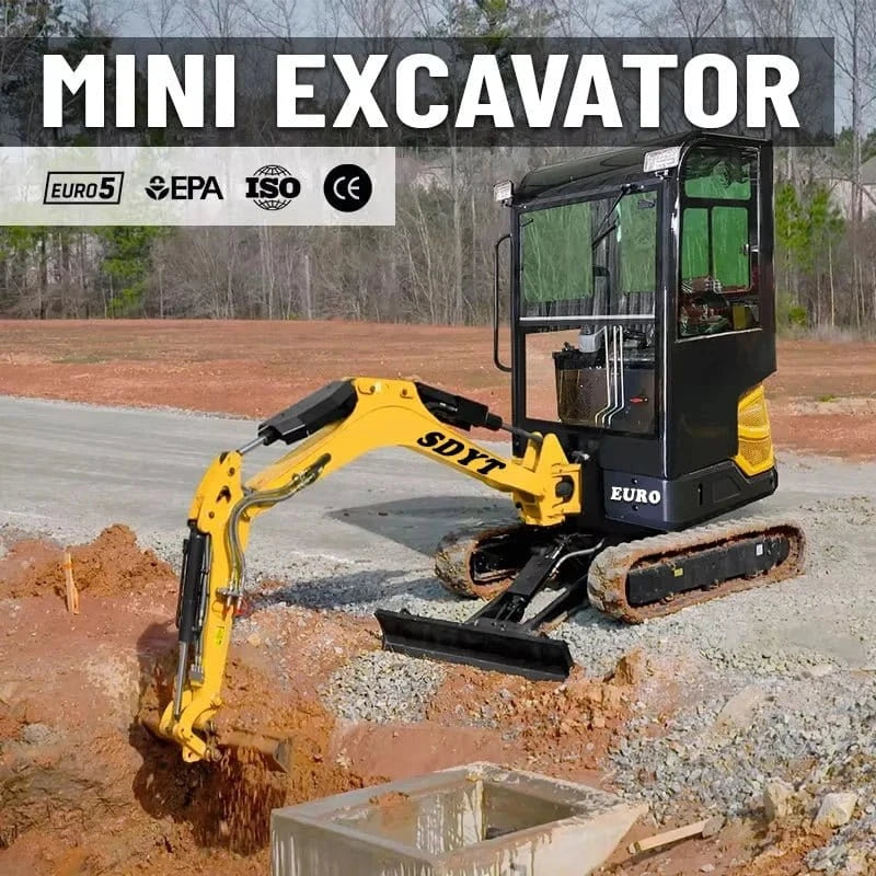 Factory Price Small Excavator 1.2 Ton Of Small Digger EPA Euro 5 Engine Customized Orchard Small Excavator Cheap Price - FastZen