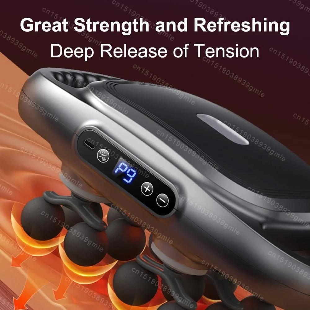 Fascia Massage Gun – 12 Heads Electric Deep Tissue Massager for Muscle Relaxation & Recovery - FastZen