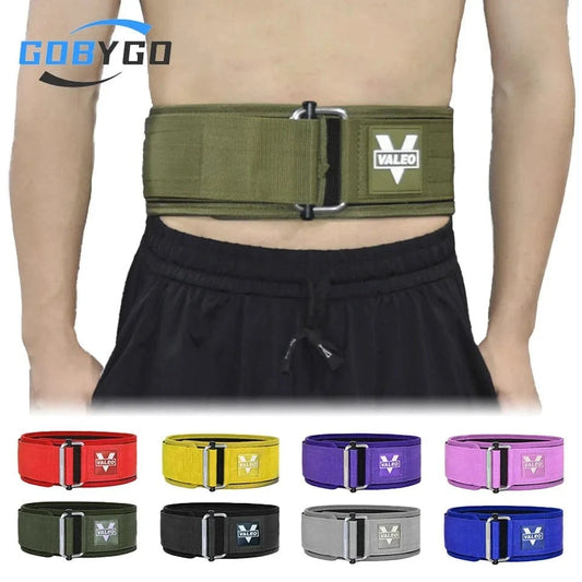 Fitness Weightlifting Belt – Adjustable Lumbar Support with Metal Buckle for Squats - FastZen