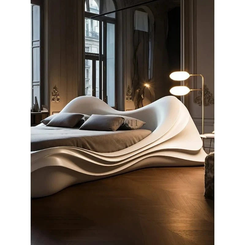 French fashion light luxury art aesthetics double bed master bedroom modern light luxury furniture - FastZen