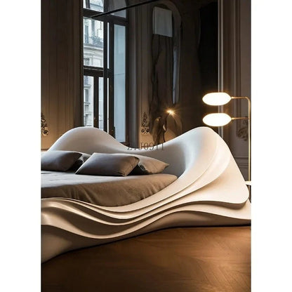French fashion light luxury art aesthetics double bed master bedroom modern light luxury furniture - FastZen