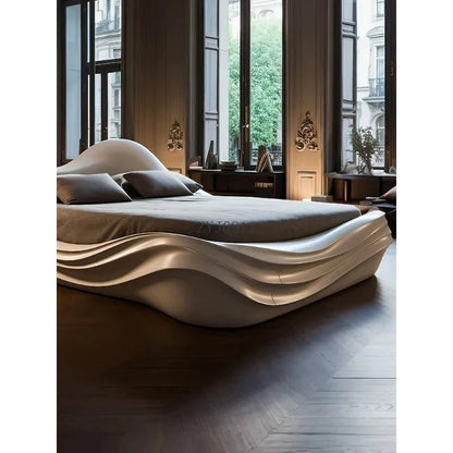 French fashion light luxury art aesthetics double bed master bedroom modern light luxury furniture - FastZen