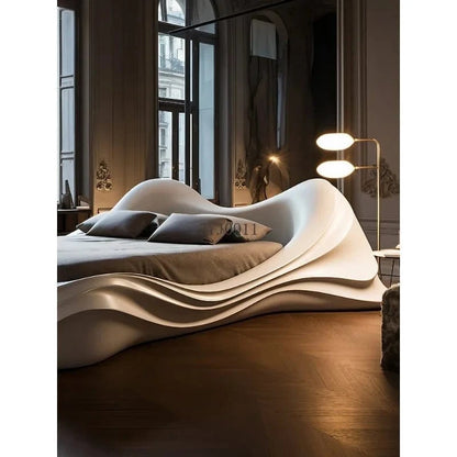 French fashion light luxury art aesthetics double bed master bedroom modern light luxury furniture - FastZen