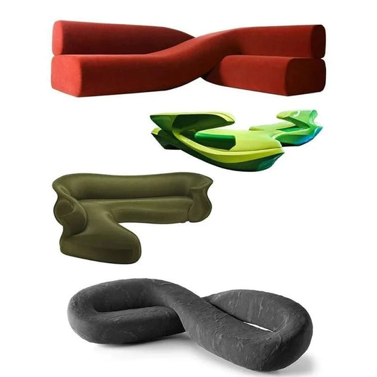 FRP special - shaped sofa designer personalized creative sofa S - shaped lobby reception art sofa - FastZen