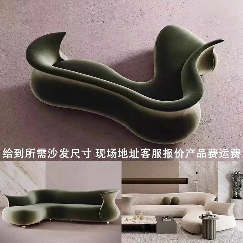 FRP special - shaped sofa designer personalized creative sofa S - shaped lobby reception art sofa - FastZen