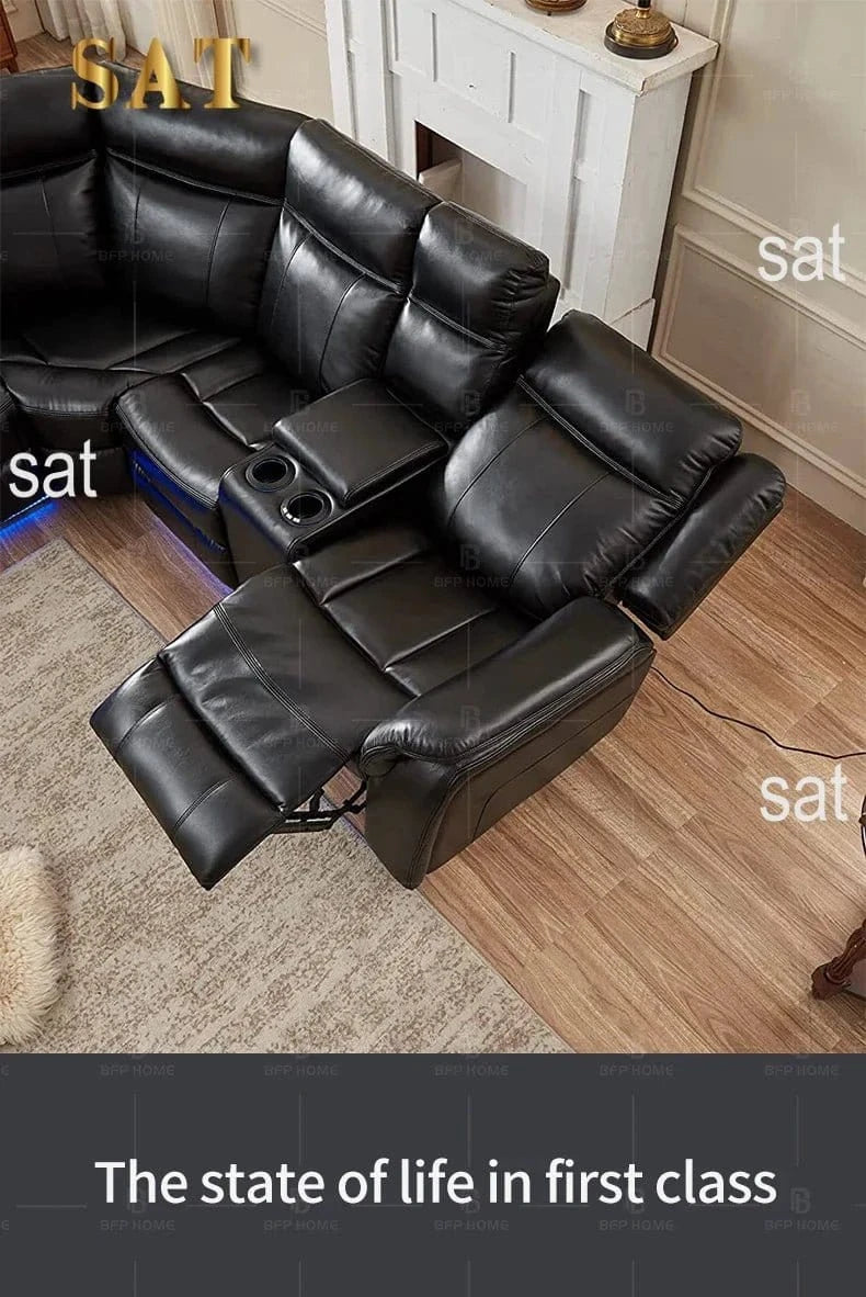 furniture Real Leather Recliner Sofa with Corner Newest and stylish Indoor Furniture - FastZen