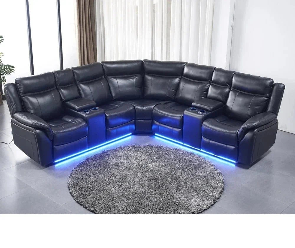 furniture Real Leather Recliner Sofa with Corner Newest and stylish Indoor Furniture - FastZen