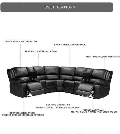 furniture Real Leather Recliner Sofa with Corner Newest and stylish Indoor Furniture - FastZen