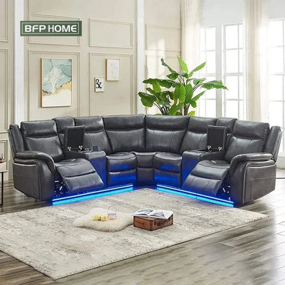 furniture Real Leather Recliner Sofa with Corner Newest and stylish Indoor Furniture - FastZen
