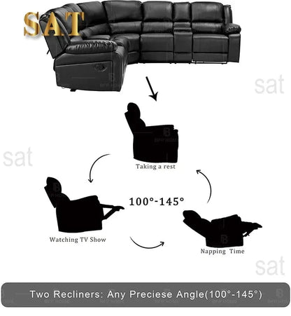 furniture Real Leather Recliner Sofa with Corner Newest and stylish Indoor Furniture - FastZen