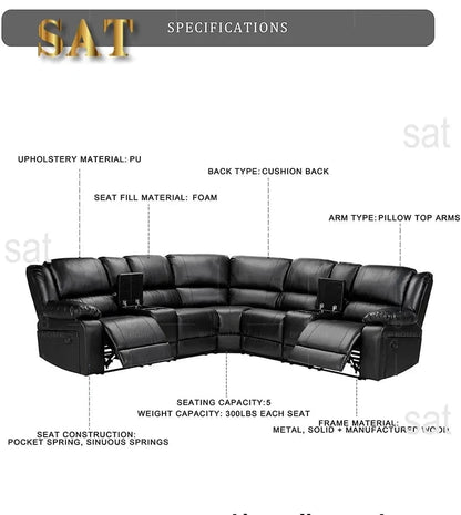 furniture Real Leather Recliner Sofa with Corner Newest and stylish Indoor Furniture - FastZen