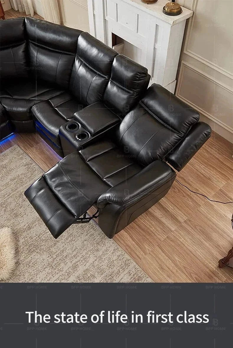 furniture Real Leather Recliner Sofa with Corner Newest and stylish Indoor Furniture - FastZen