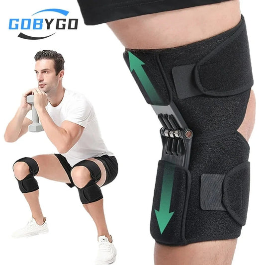 GOBYGO 1Pcs Adjustable Knee Booster Knee Brace For Patella Immobilization Squatting Knee Protector Outdoor Mountaineering Unisex - FastZen