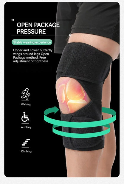 GOBYGO 1Pcs Adjustable Knee Booster Knee Brace For Patella Immobilization Squatting Knee Protector Outdoor Mountaineering Unisex - FastZen