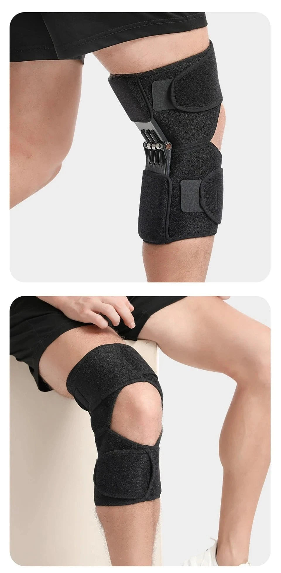 GOBYGO 1Pcs Adjustable Knee Booster Knee Brace For Patella Immobilization Squatting Knee Protector Outdoor Mountaineering Unisex - FastZen
