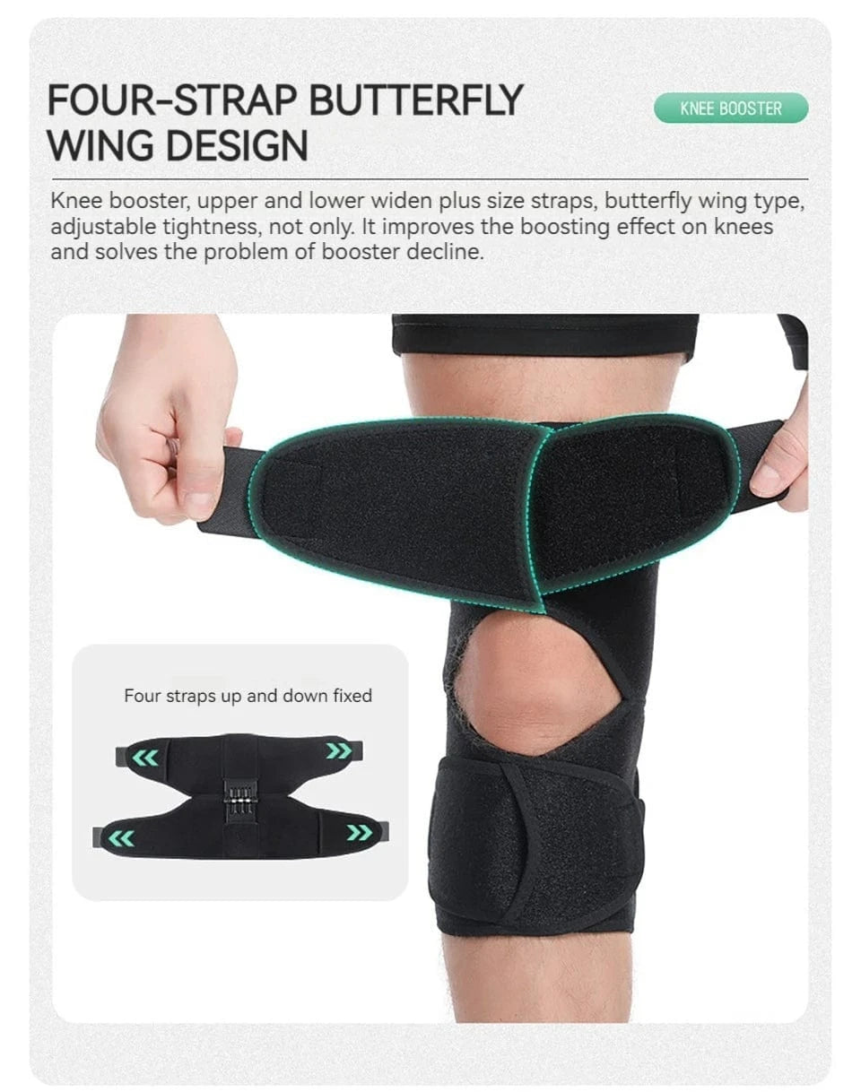 GOBYGO 1Pcs Adjustable Knee Booster Knee Brace For Patella Immobilization Squatting Knee Protector Outdoor Mountaineering Unisex - FastZen
