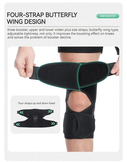 GOBYGO 1Pcs Adjustable Knee Booster Knee Brace For Patella Immobilization Squatting Knee Protector Outdoor Mountaineering Unisex - FastZen