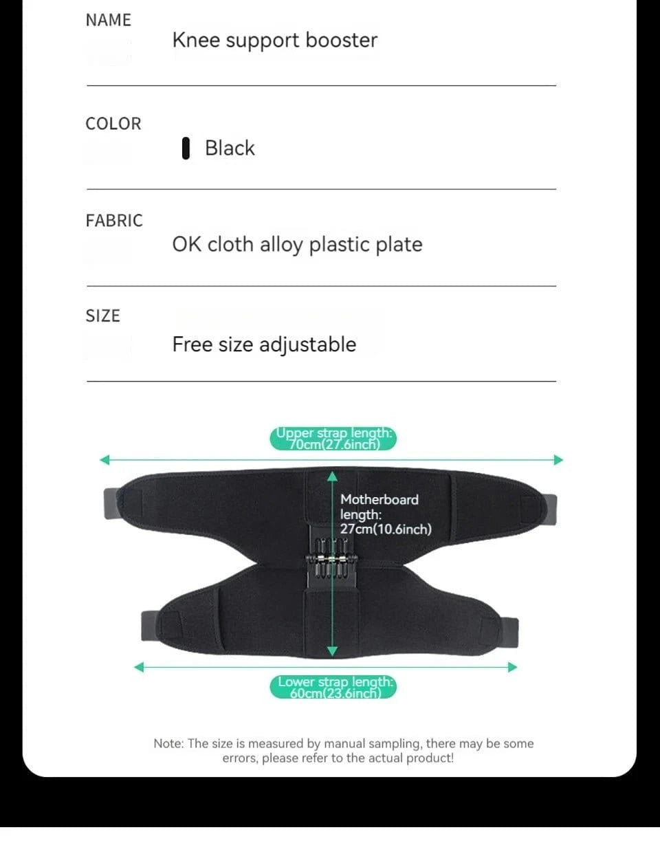 GOBYGO 1Pcs Adjustable Knee Booster Knee Brace For Patella Immobilization Squatting Knee Protector Outdoor Mountaineering Unisex - FastZen