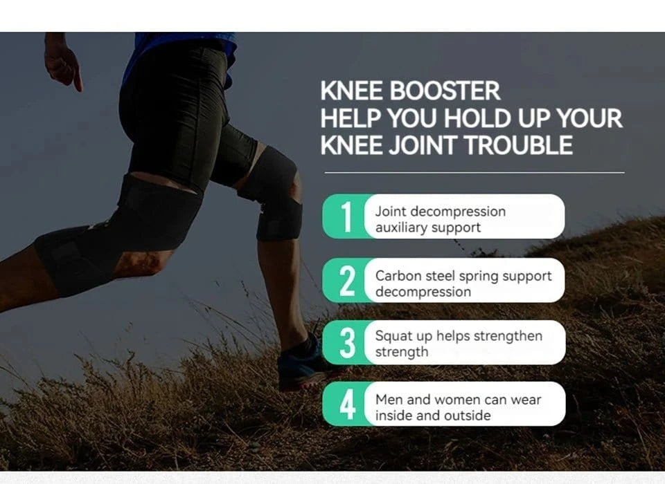 GOBYGO 1Pcs Adjustable Knee Booster Knee Brace For Patella Immobilization Squatting Knee Protector Outdoor Mountaineering Unisex - FastZen