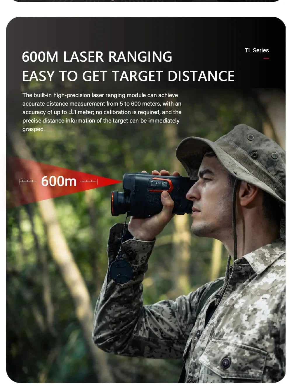 GUIDE TL430 Handheld Outdoor Thermal Imaging Camera – 400×300 IR Resolution, 3 - in - 1 Laser Ranging, Multi - Light Support - FastZen